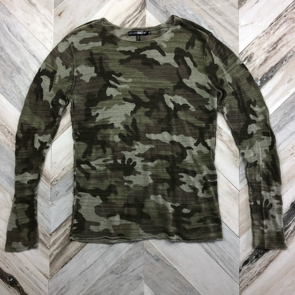William Rast Tops - William Rast Camouflage LongSleeve Knit Top Medium